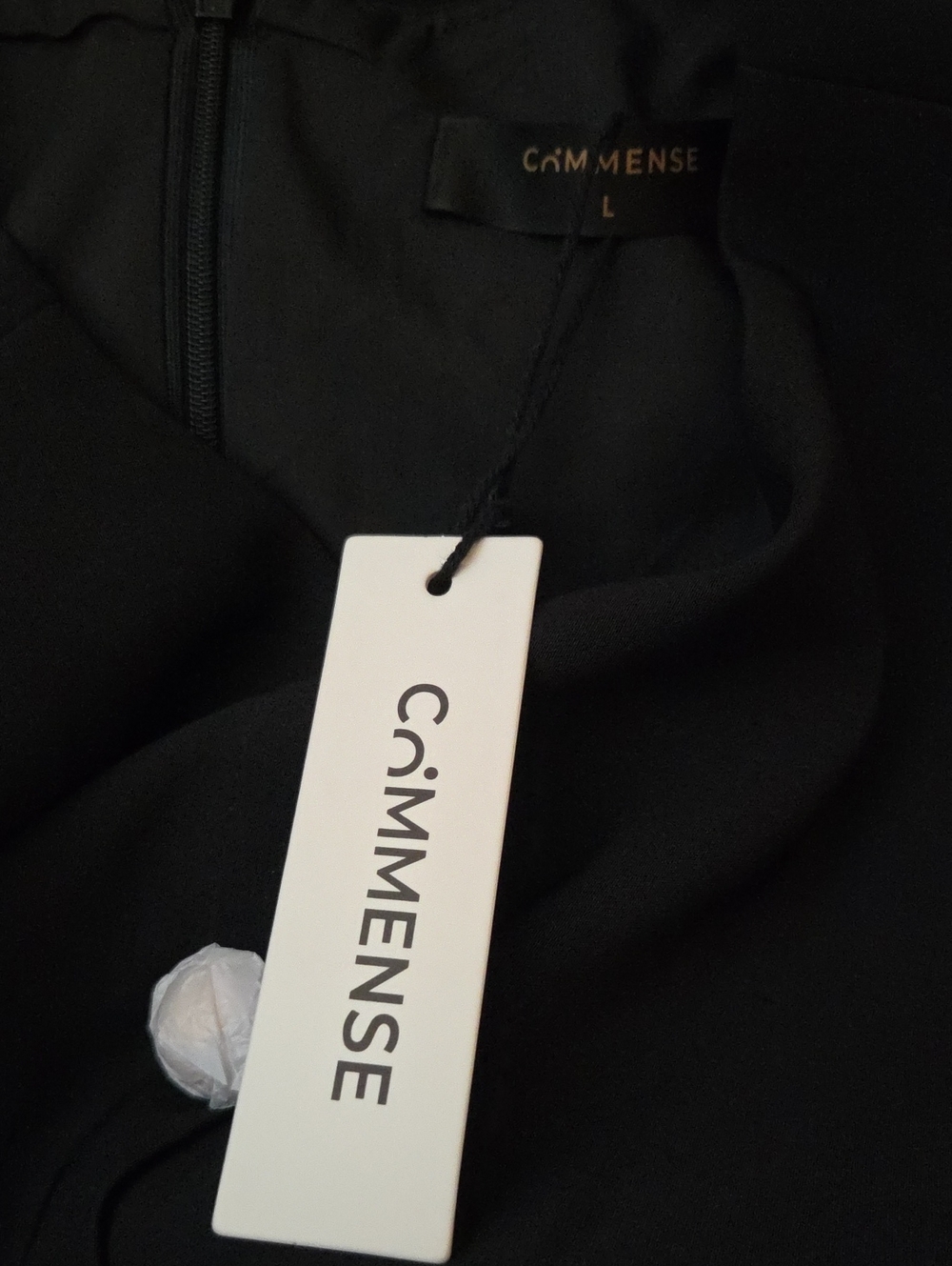 Commense NWTs Metal Detail Sleeveless Slim Fit Pleated Mini Dress - Picture 3 of 3